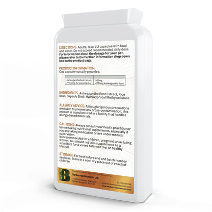 Barberras Botanicals Ltd - Barberras All - in - 1 - Food Supplements - back label - side on - plain white background