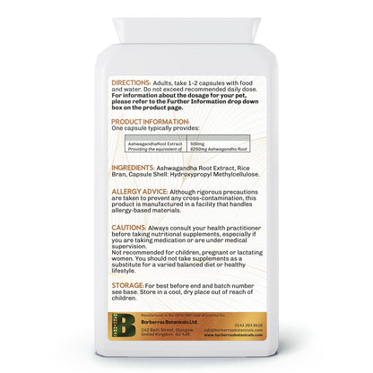 Barberras Botanicals Ltd - Barberras All - in - 1 - Food Supplements - back label - plain white background