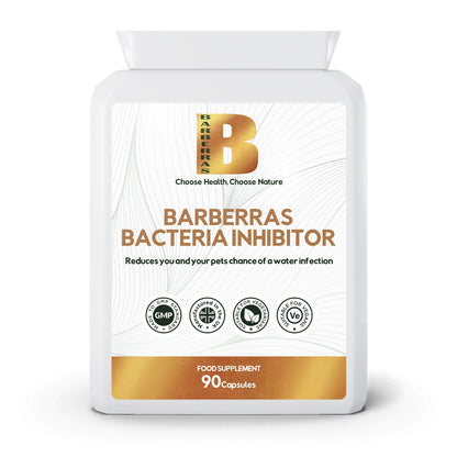 Barberras Botanicals Ltd - Barberras Bacteria Inhibitor - Food Supplements - front label - plain white background
