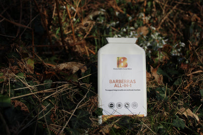 Barberras Botanicals Ltd - Barberras All - in - 1 - Food Supplements - background of ferns and grass