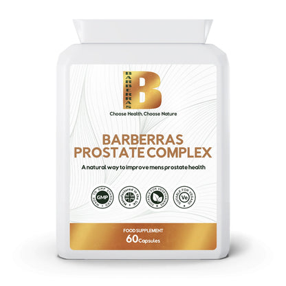 Barberras Botanicals Ltd - Barberras Prostate Complex - Food Supplements - front label - plain white background